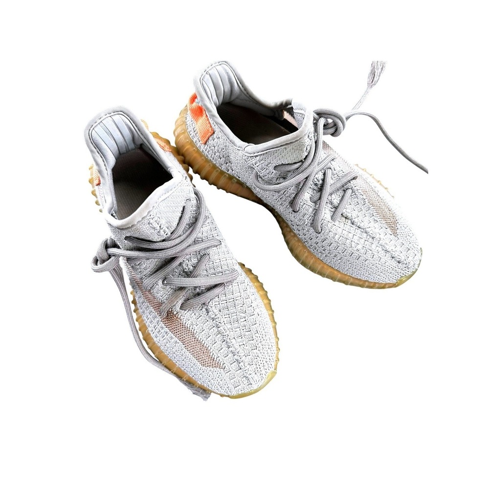 Adidas Yeezy Boost 350 V2 Size 4 True Form Grey Orange EG7492 Sneaker